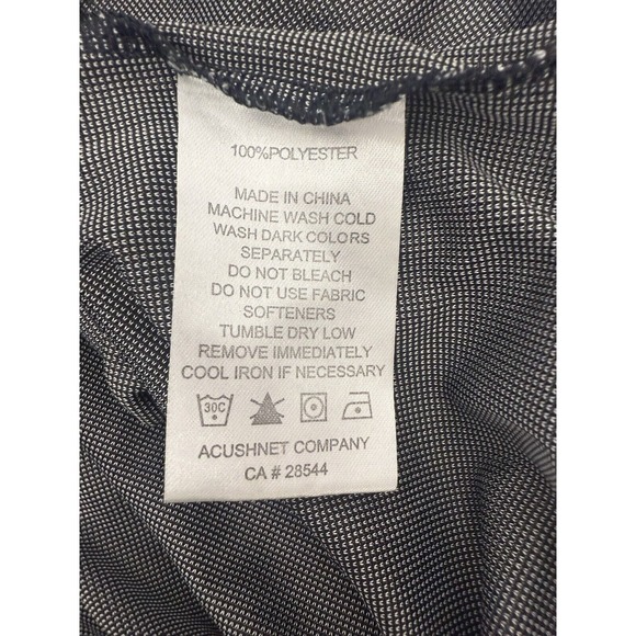 FJ FootJoy Polo Golf Shirt Short Sleeves‎ Dark Gray Turquoise Men's L #42 - Picture 7 of 7